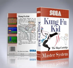 Sega Master System Case - NO GAME - Kung Fu Kid - Picture 1 of 3