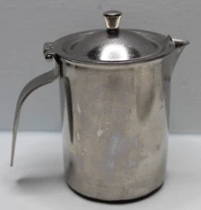 Bloomfield Industries Vintage Stainless Steel Creamer Syrup Pitcher w/Hinged Lid - Picture 1 of 4