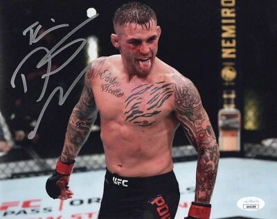 Dustin Poirier autographed signed 8x10 photo UFC JSA COA The Diamond - Image 1 of 2