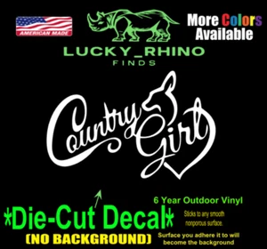 6" Country Girl Woman She Her Lady Car Window Truck Vinyl Decal Bumper Sticker - Picture 1 of 3