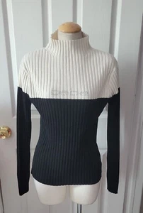 Bebe Colorblock Logo Sweater - Picture 1 of 5