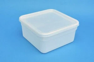 Contenedor de plástico para almacenamiento de alimentos 180x180x90 mm restaurante esencial para llevar - Imagen 1 de 5