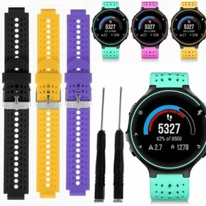 Silicone Watch Band Strap For Garmin Forerunner 220 230 235 630 735XT 620 GPS - Picture 1 of 15