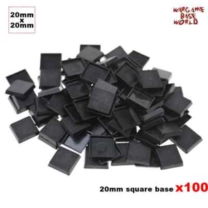 100 Pcs 20mm Square bases Made from plastic for table games bases for wh 40k - Picture 1 of 1