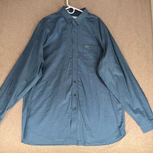 Lacoste Herren Gr. XLT Tall Blau Kariert Baumwolle Langarm Freizeithemd - Bild 1 von 20