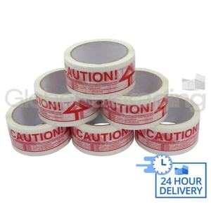 36 Rollen VORSICHT 2 Zoll bedrucktes Dichtungsverpackungsband 48 mm x 66M - Bild 1 von 6