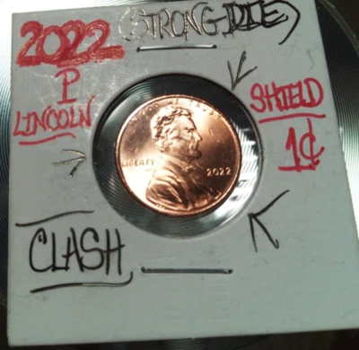 Mint Error Coin Lincoln Memorial Penny 2022 Strong Die Clash Uncirculated  - Image 1 of 4