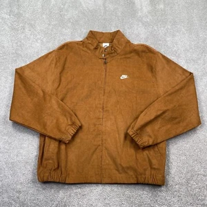 Nike Club Harrington Corduroy Full Zip Up Jacket Men's Size L Brown FZ0631-281 - Picture 1 of 12