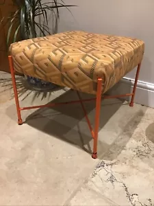 Rare Vintage Atomic Pouffe Footstool Chair Retro Metal Geometric Design 1960s - Picture 1 of 12