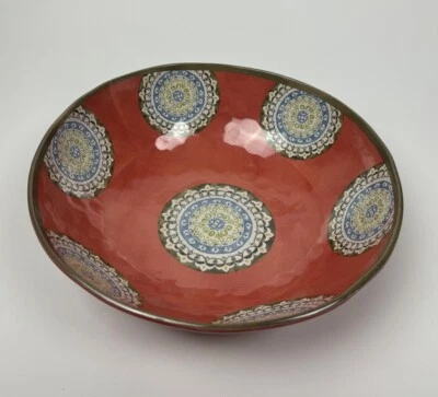 Plato para servir melamina Pottery Barn Elsa Medallion ensaladera rojo Foto 1 de 4