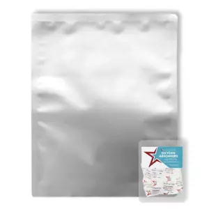 (100 Pack) 7 Mil 2-Gallon Premium Century Mylar Bags + 1000cc Oxygen Absorbers - Picture 1 of 9