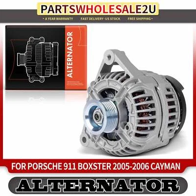 Alternator for Porsche 911 Boxster Carrera GT Cayman 150A 12V CW 6-Groove Pulley - Image 1 of 4