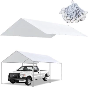 10x20 Ft Heavy Duty Carport Canopy Cover UV Waterproof Garage Top with Bungees * - Picture 1 of 7