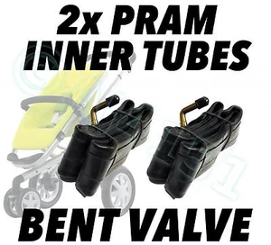 2 x PRAM INNER TUBES BENT VALVE FOR JANE POWERTWIN - Picture 1 of 1