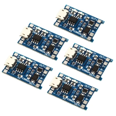 5pcs 5V 1A Micro USB TP4056 18650 Lithium Battery Charging Board Charger Module - Image 1 of 4