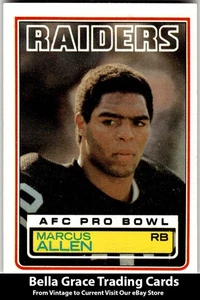 1983 Topps Marcus Allen #294 Los Angeles Raiders novato fútbol americano NFL - Imagen 1 de 2