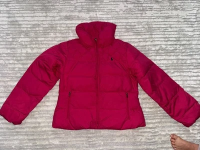 Niñas 12-14 Polo Ralph Lauren Rosa ABAJO Chaqueta con Cremallera Foto 1 de 4