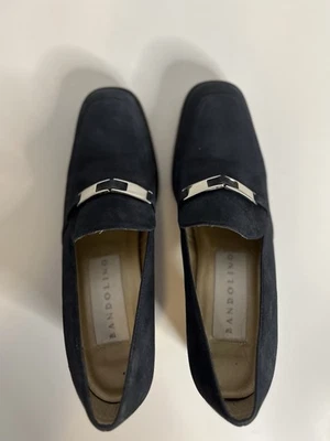 Vtg 90’s Blue Velvet Bandolino Women Sz 5.5 Basil Pump Synthetic Shoes - Image 1 of 4