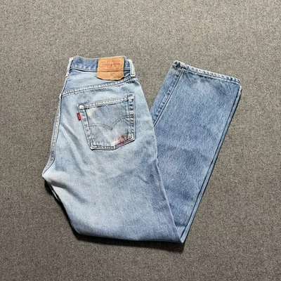 Jeans Levi's 501 de Colección, 30x29, Denim, Desteñido, 1981, Hecho en EE. UU. Lavado Ligero  Foto 1 de 4