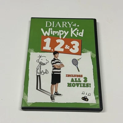 Diary Of A Wimpy Kid 1 2 & 3 Movies DVD Triple Feature Rodrick Rules Dog Days - Image 1 of 4