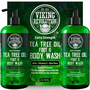 Antifungal Tea Tree Oil Body Wash Soap For Men Help Athlete Foot Strength 2 Pack - Picture 1 of 7