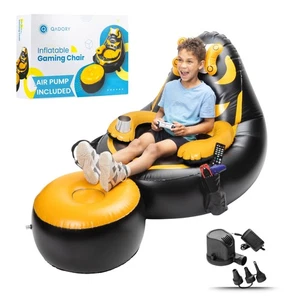 Inflatable Gaming Chair for Kids – Supports Up to 300 lbs, Includes Air Pump,... - Bild 1 von 9