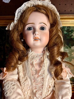 Antique Jumeau Bébe Size 54 Cm Bisque Head open  Mouth Tall Jumeau 21.2 Inches - Изображение 1 из 4