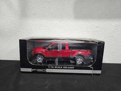 Camioneta pick-up Ford F-150 XLT 2004 4x4 modelo rojo fundido a presión 1:18 The Beanstalk Group Foto 1 de 4