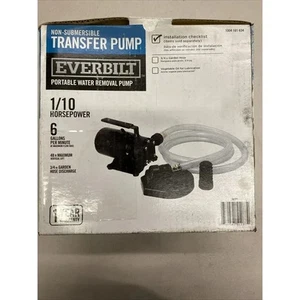 Everbilt 1/10 HP Non-Submersible Self-Priming Transfer Pump EBTP1 1004181634* - Picture 1 of 1