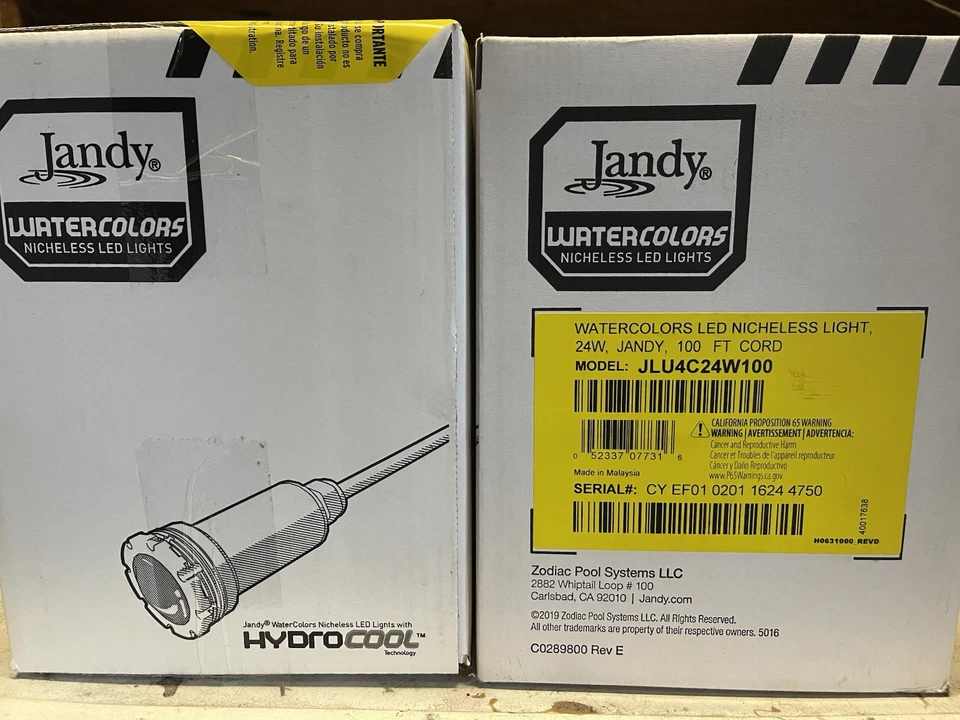 Set Of 2 JLU4C24W100 Jandy Watercolors Nicheless LED Pool Lights - Image 1 of 1