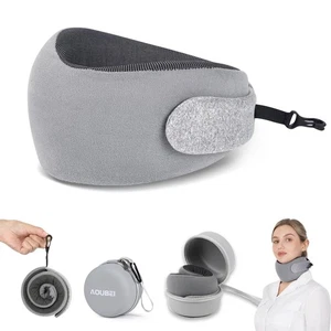 Compact Travel Neck Pillow - Memory Foam Neck Pillow Airplane with Adjustable... - Picture 1 of 8