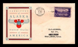 DR JIM STAMPS US COVER ALASKA TERRITORY FDC SCOTT 800 LINPRINT CACHET - Picture 1 of 2