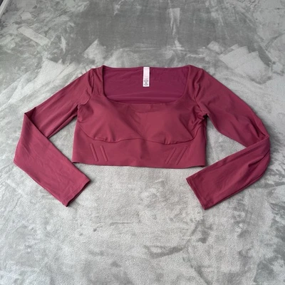 Camiseta corta de compresión Victoria's Secret manga larga acolchada para mujer XXL rosa gimnasio Foto 1 de 4