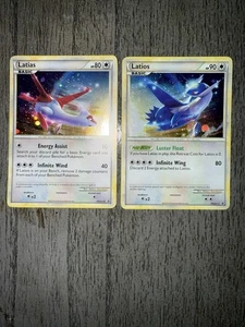 Latios and Latias HGSS10 + HGSS11 Black Star Promo Rare Holo Pokemon Cards LP - Picture 1 of 11