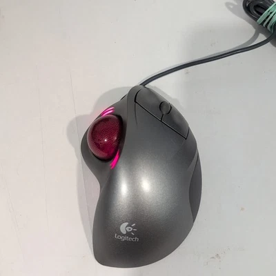 VTG LOGITECH T-BB18 TRACKMAN WHEEL TRACKBALL OPTICAL MOUSE Tested - Image 1 of 4