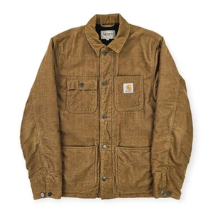 Carhartt WIP Michigan Quilt Lined Corduroy Chore Jacket Brown Herren Small - Bild 1 von 9