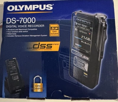 Olympus DS-7000 Digital Voice Recorder Portable Dictaphone Dictation Audio High - Image 1 of 4
