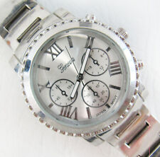 Nice Men's Geneva PT1215SL Stainless Steel Wristwatch