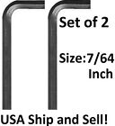 7/64 inch Qty. 2 Allen Wrench Short Arm SAE Hex Key Tool Socket Screw Fast Ship 