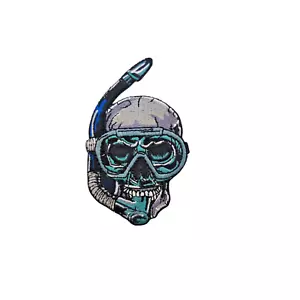Parche Calavera Submarinismo Buceo Termoadhesivo Ropa Plancha Skull patch Mar - Picture 1 of 2