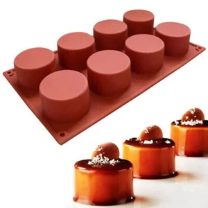 Cake Craft Mini Cylinder Silicone Mould - 8 cup - Picture 1 of 1