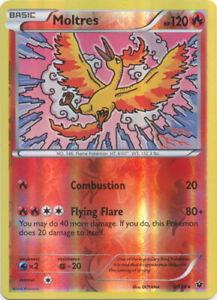 Moltres - 9/124 - Rare - Reverse Holo x1 XY Fates Collide Moderately Played