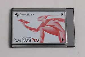 GLOBAL VILLAGE A930 POWERPORT PLATINUM PRO PC CARD 28.8 FAX/MODEM ETHERNET - Picture 1 of 4