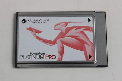 GLOBAL VILLAGE A930 POWERPORT PLATINUM PRO PC CARD 28.8 FAX/MODEM ETHERNET - Image 1 of 4
