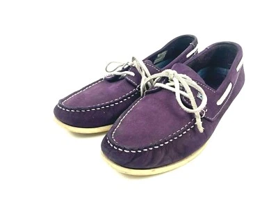 DUBARRY of IRELAND Purple Hand Stitched Driving Moc Loafer Flats Deck Shoes EU37 - Image 1 of 4