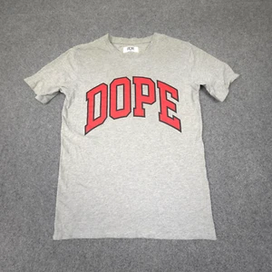 DOPE Shirt Mens SMALL Grey casual short sleeve summer beach cotton Size S - Picture 1 of 9