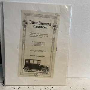 Publicité ancienne magazine voiture fermée Dodge Brothers 1917 - Photo 1/4