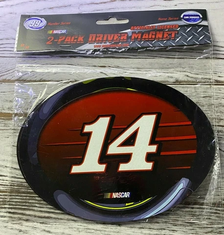 Tony Stewart #14 Driver Magnets 2-PACK 7" x 5" NASCAR Cover