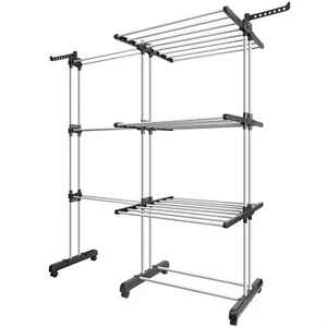 Tomons Clothes Drying Rack Tower Clothes Dryer Organizer Large Stainless Steel - Picture 1 of 7