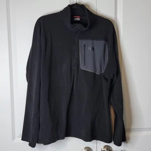 The North Face Men's Size XL Pullover Sweatshirt Jacket 1/4 Zip Fleece Black - Picture 1 of 11